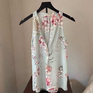 Floral Sleeveless Top - Sage Green
